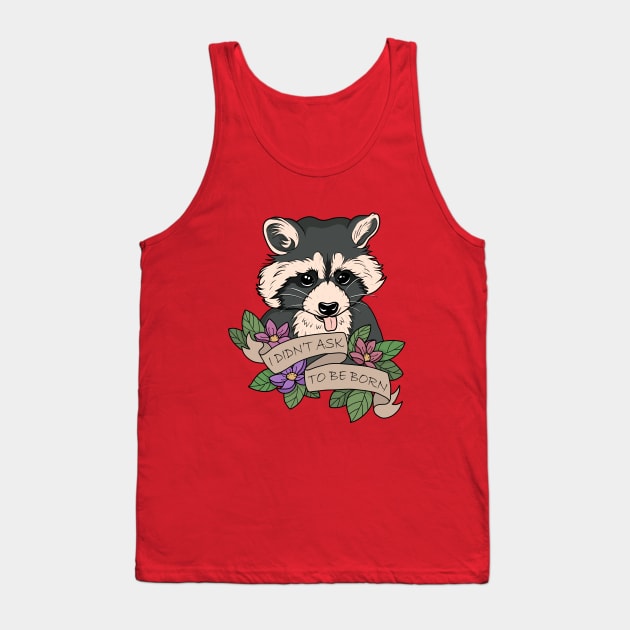 Raccoon Tank Top by valentinahramov